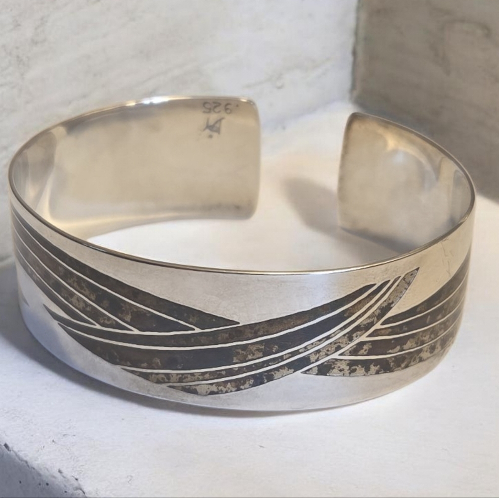 Jean-Yves Nantel Sterling Silver Cuff Bracelet (.925) – Canadian Designer - Picture 1 of 3